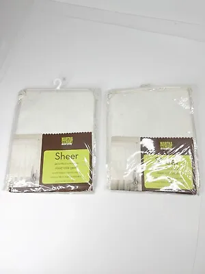 2 Martha Stewart Everyday Sheer Voile Panel 59 X63  - Ivory • $20.96