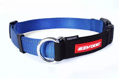 EzyDog Checkmate Martingale Trainign Dog Collar Stops Pulling Half Choke • £16.50