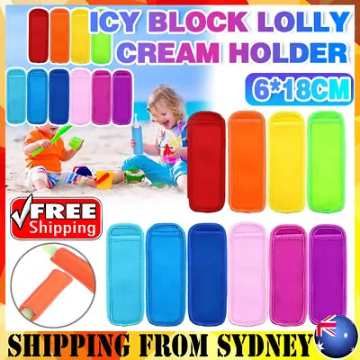 Colorful Icy Pole Holders Zooper Dooper Cover Kids Ice Lolly Iceblock • $4.58