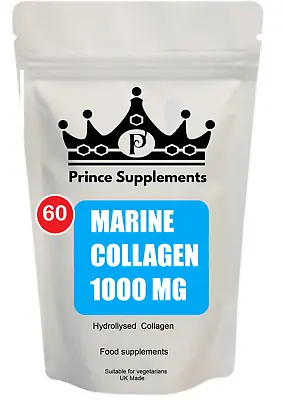 Collagen Capsules  Marine 1000  Hyaluronic Anti Ageing Tablets  Buy 2 Get 1 Free • £6.99