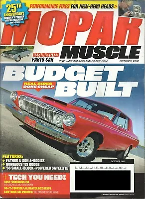 Mopar Muscle Magazine October 2008 Good Condition Dodge Plymouth Chrysler • $8.50