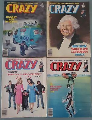 Crazy Magazine Set Of 6 Issues (1977) Marvel Comics Black & White Humor! • $19.99