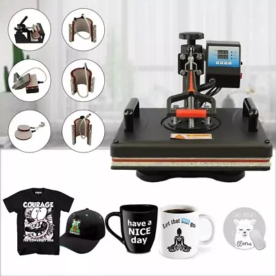 8 In 1 Heat Press Machine Sublimation Printing 15''x12'' For T Shirt Mug Plate • $158.39