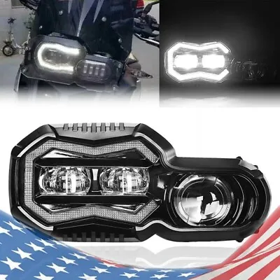 $154.07 • Buy For BMW F650GS/F700GS/F800GS/F800R DOT Led Headlight Assembly With Angel Eye DRL