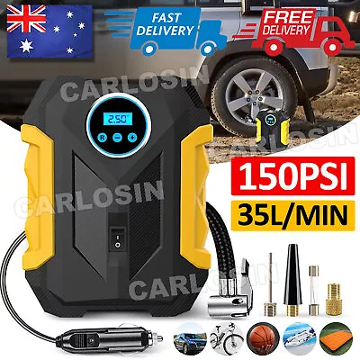 12V Digital Car Tyre Inflator Portable Pressure Pump Air Compressor Truck LED AU • $26.95