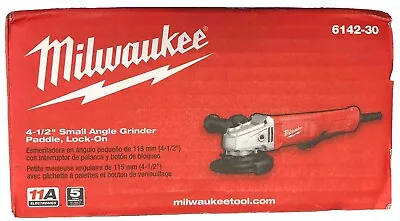 Milwaukee 11A 120V Corded 4-1/2  Small Angle Grinder Paddle Lock-On 6142-30 NEW • $99.99