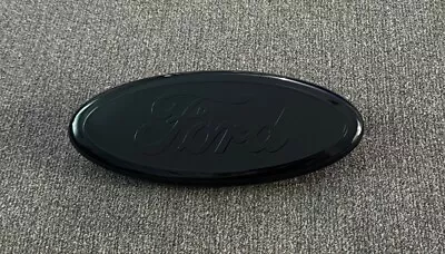 BLACK OUT FRONT GRILLE/ TAILGATE 9  Oval Emblem For  2005-2014 Ford F150 • $15.99