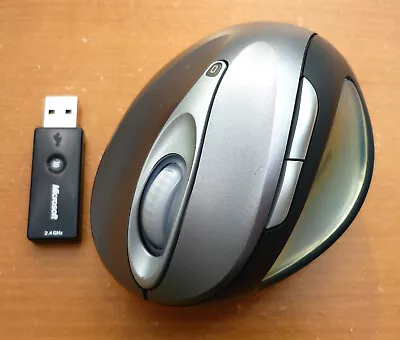 Microsoft Natural Wireless Laser Mouse 7000 Silver W/ Receiver Model 1117 - #5 • $84.50