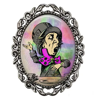 Alice In Wonderland Brooch Pin Mad Hatter Colorful Decorative Brooch • $14.95