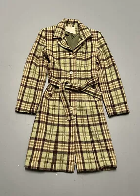 Spiewak Wool Coat Womens Small Green Plaid Vintage • $49.70