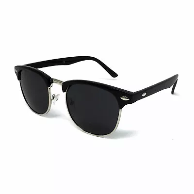 POLARISED 1950s Sunglasses Mens Womens Ladies Retro Black Driving UV Cycling UK • £6.99