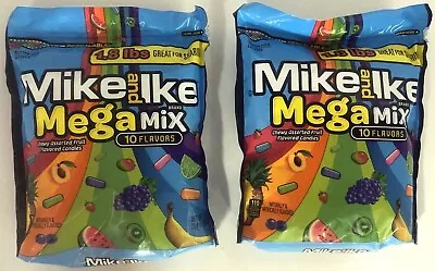 Mike & Ike Fruit Mega Mix Candy (2) 28.8 Oz Bags Bulk Candies 10 Flavors Chewy • $28.99