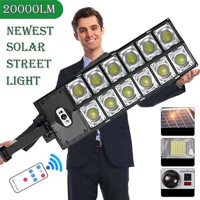Outdoor Solar Street Light Motion Sensor Lamp Commercial Dusk To Dawn Road Lamp • $32.24