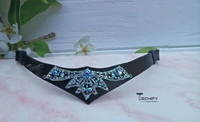 $70 • Buy Crystal Bling Browband For Dressage Leather Horse Bridle - Perfect Horse Gift