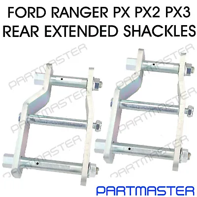 For Ford Ranger PX PX2 PX3 4WD Rear 2  50mm Extended Greaseable Shackles HD Kit • $120