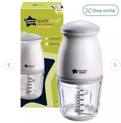Tommee Tippee Baby Mini Food Blender And Chopper.  500ml Quick-Chop Brand New • £25