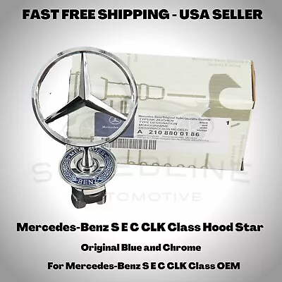 Mercedes-Benz Front Hood Ornament Mounted Star Logo Badge Emblem C E S Series • $12.99