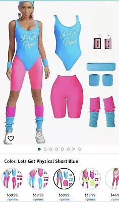 Womens 80s Workout Costume Outfit Lets Get Physical Small • $20