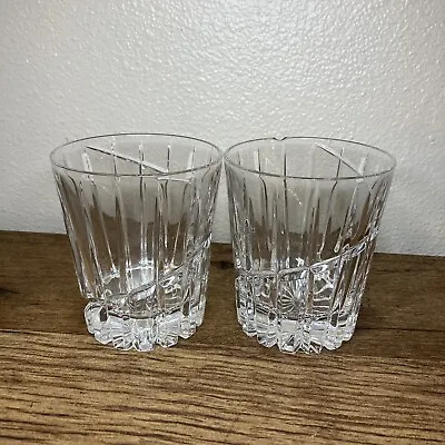 *chipped* 2 Mikasa Uptown Crystal Double Old Fashions Dof Glasses *needs Repair* • $44.99