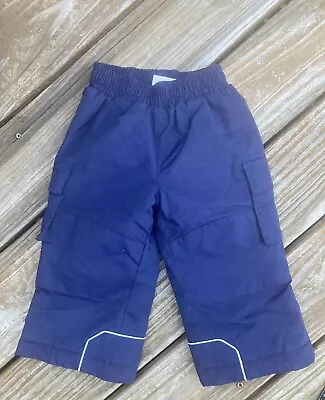 Hanna Andersson Insulated Snow Pants Snowpants 80 Boys/Girls Navy 18-24M • $14.99