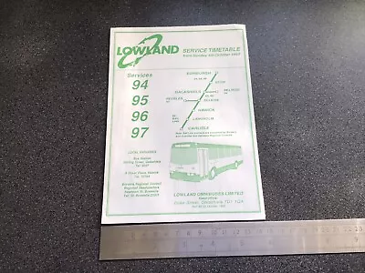 £5 • Buy Lowland Scottish Bus Group Timetable Route 94 95 97 October 1992 Edinburgh