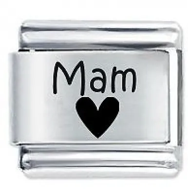 £4.21 • Buy MAM HEART Family * Daisy Charm Compatible With Italian Modular Charm Bracelets