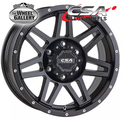 CSA Renegade Large Cap 17x8 6/139.7 20P Satin Black Set Of Alloy Wheel Wheels • $1156