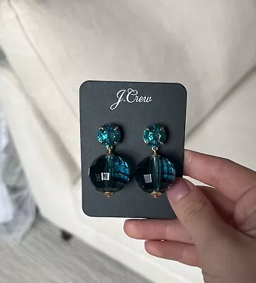 NWT J Crew Chunky Blue Statement Earrings • $16