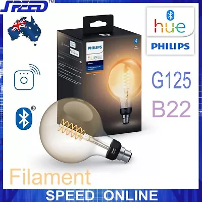 Philips Hue G125 B22 Single Filament Bulb - Warm White - Bayonet Globe -Dimmable • $79