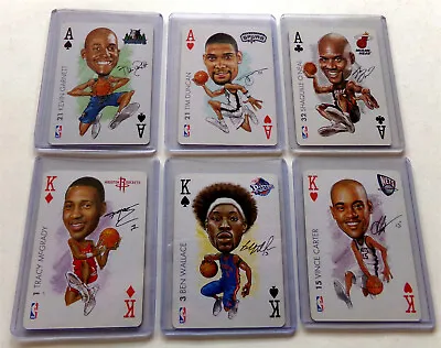 NBA Basketball Star Fridge Magnet Set 6 Ace & King Card Lot In Magnetic Displays • $14