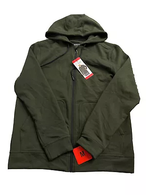 Mondetta Mens Full Zipp W/ Hood Jacket Green Medium Stretch NEW Mens Adj Hood • $20.15