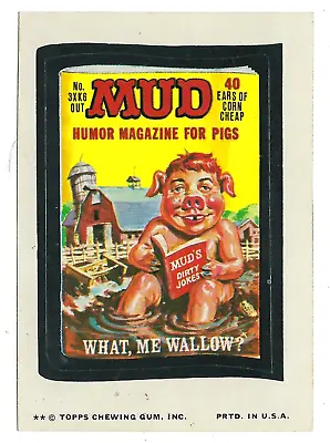 1974 Topps Wacky Packages 11th Series 11 MUD MAGAZINE (MAD) Nm • $4.99