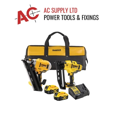 £595 • Buy Dewalt DCK2046P2 Twin Nailer Kit 18V 2 X 5.0Ah Li-ion *recon*