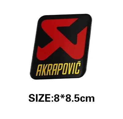 2pcs Motocycle Exhaust Pipe Sticker Heat Resistant AKRAPOVIC Aluminium Sticker • $7.51