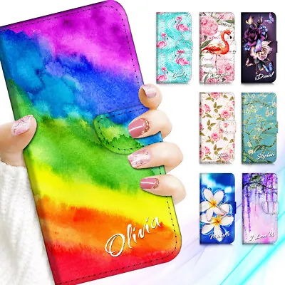 Art Personalised Name Wallet Case Cover For Samsung S24 S23 S22 S21 Ultra Plus • $13.99