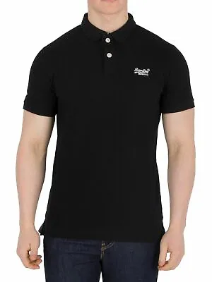 £29.99 • Buy Superdry Men's Classic Pique Logo Polo Shirt, Black Large Size UK 40  - NEW