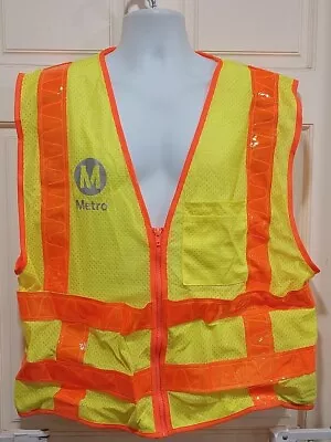 Los Angeles Metro Safety Vest 2XL Subway Bus Collectible  NYC MTA Made In  USA  • $99.99