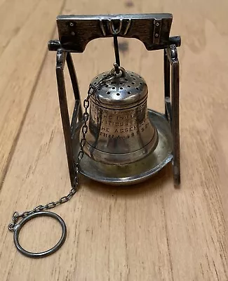 Antique Webster Liberty Bell Sterling Silver Tea Strainer Infuser & Stand 40.6g • $165