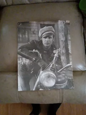 11 X14 Marlon Brando     The Wild One   B&w Motorcycle  Celebrity Movie Poster • $17