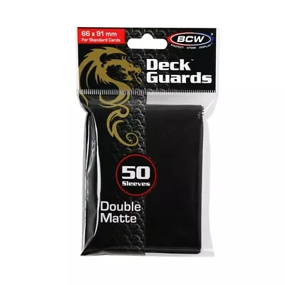 1000 BCW Standard Black Double Matte Gaming Card Deck Guards MTG Pokemon Sleeves • $50.99