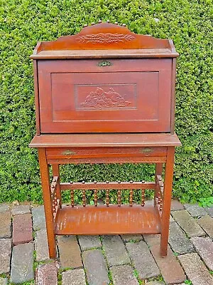 Antique Victorian Drop Leaf CAT DESK On Stand • $324.99