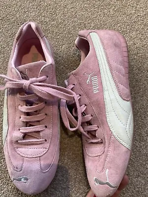💖baby Pink Suede Leather Puma Pumps Trainers Size 8 42 Mens Womens Unisex💖 • £35