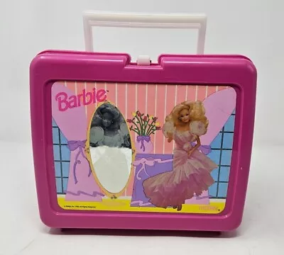 Barbie Plastic Lunch Box 1990 By Thermos Pink Mattel Vintage Excellent 90s • $14.98