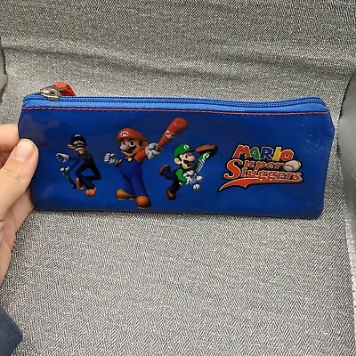 Mario Super Sluggers Pencil Pouch Bag Nintendo Baseball 2010 • $10.95