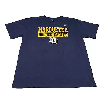 NWOT Men's Pro Edge Marquette Golden Eagles NCAA Navy Blue T-Shirt Size XL • $15.99
