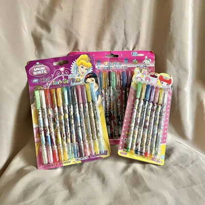£7 • Buy Kids Girls Glitter Scented Multicolour Gel Pens Bundle Anime Disney Pack