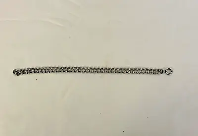 Vintage Sterling Silver Fancy Double Link 8  Bracelet • $23