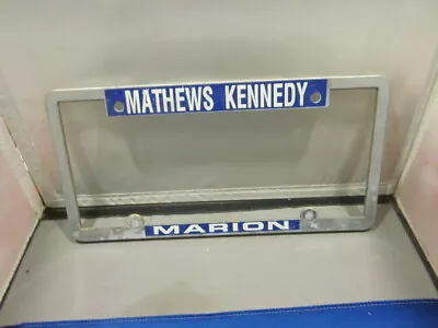 MATHEWS KENNEDY MARION Dealer License Plate Frame Plastic Man Cave • $9.99