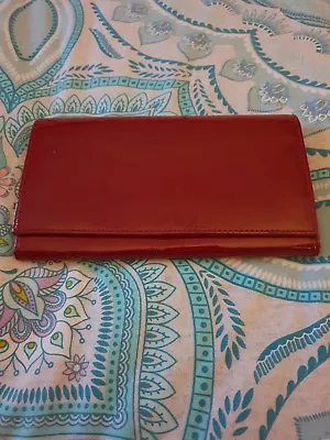 COUNTRY ROAD Red Patent Leather Tan Wallet Purse C8 • $30