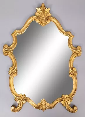 Vintage Mid Century 1950s Italian Baroque Style Gold Gilt Wood  Mirror 20.75 H • $636